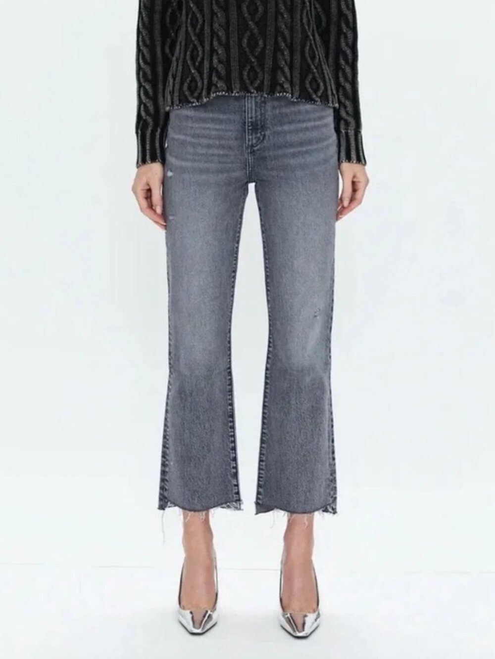 Pistola Ally Vintage Crop Bootleg Jean - earl grey vintage size 28
